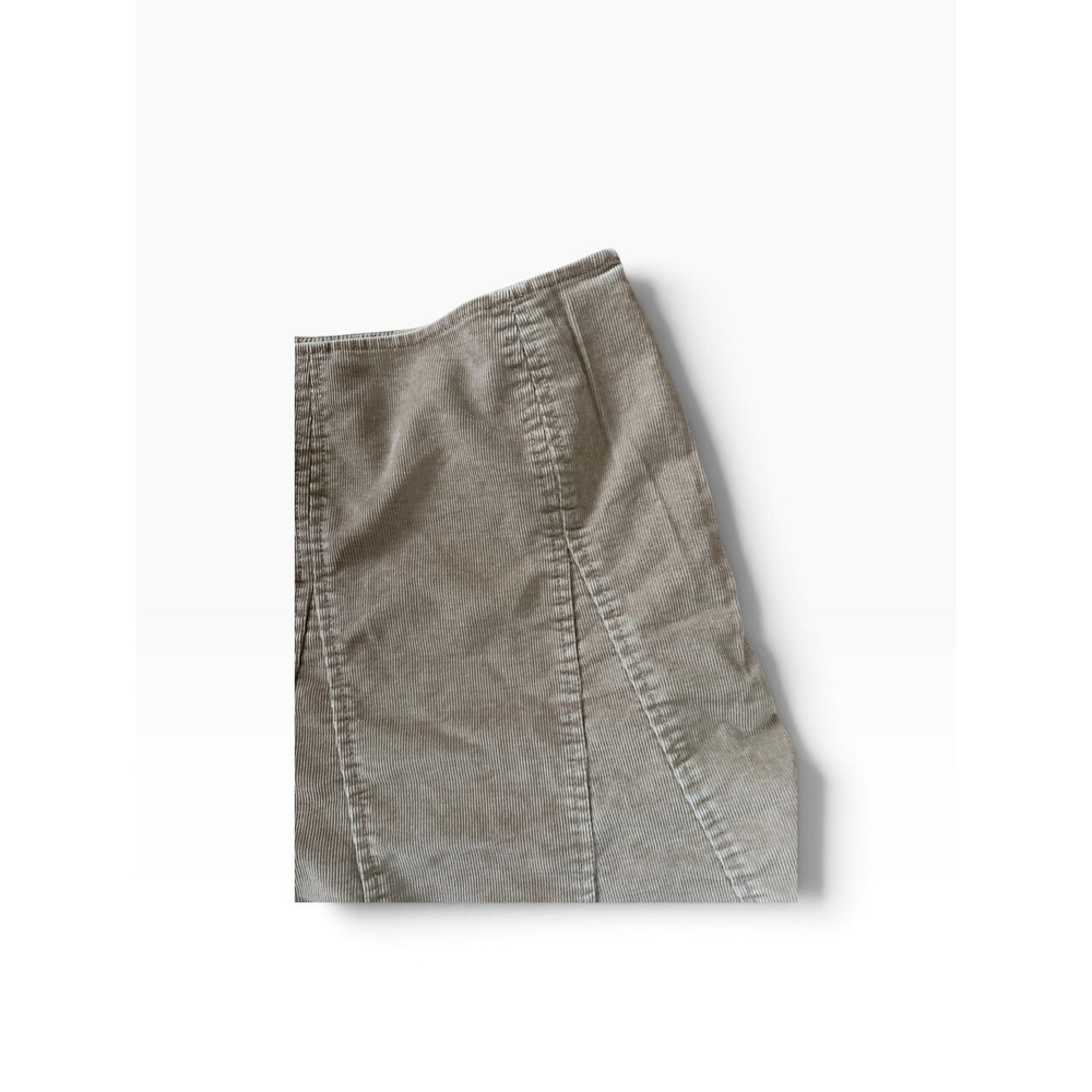 Vintage GAP Khaki Corduroy Paneled A-Line Skirt Tan Stretch Cotton Blend - Picture 10 of 13